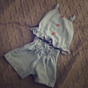 Matching top and paper shorts